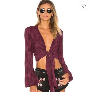 BLUE LIFE TYE DYE TIE CROP TOP FROM PLANET BLUE